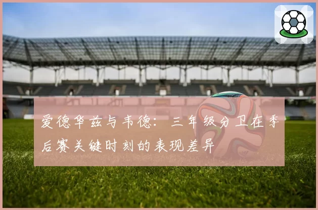 爱德华兹与韦德：三年级分卫在季后赛关键时刻的表现差异